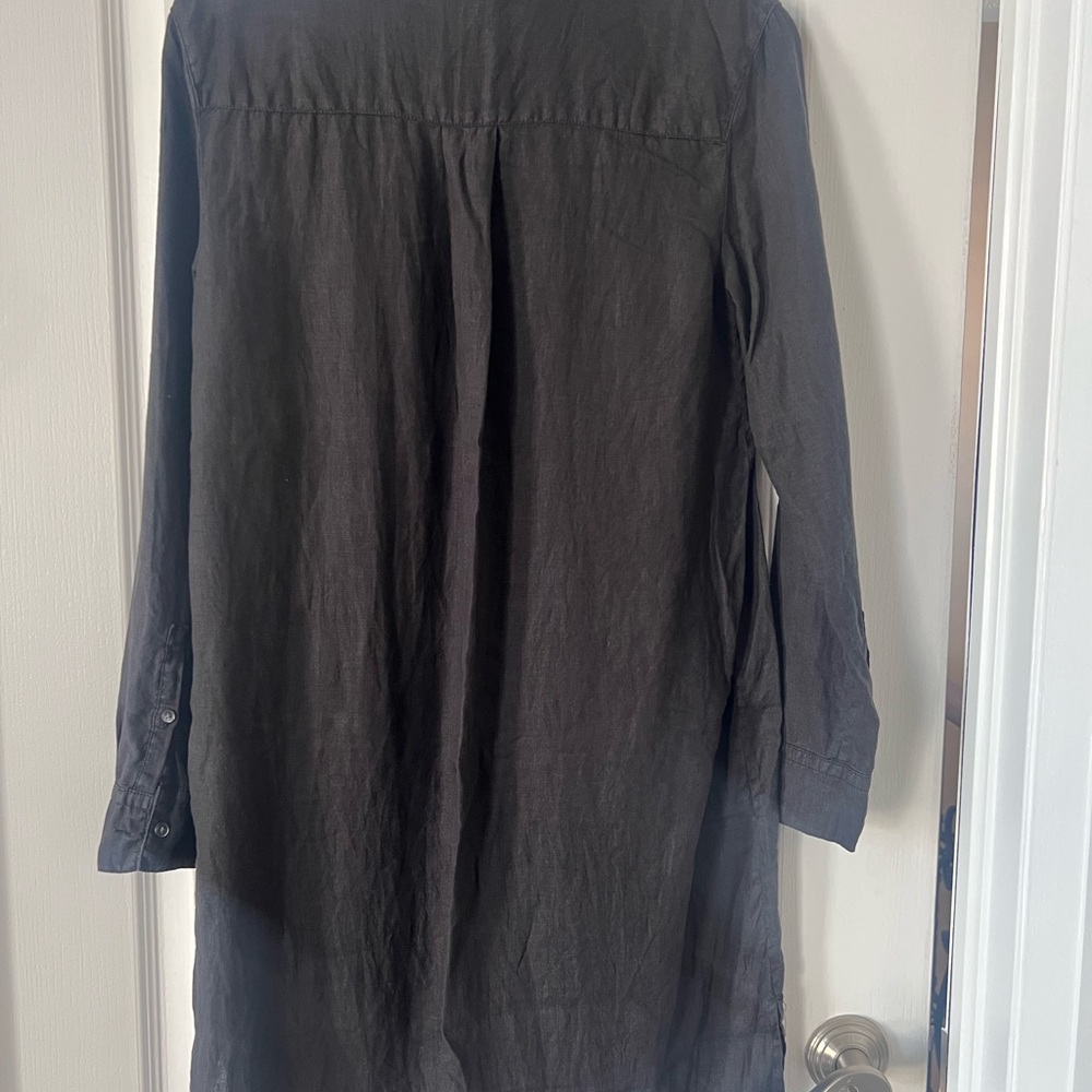 James Perse Lighweight Linen Shirt Dress - Picture 3 of 5